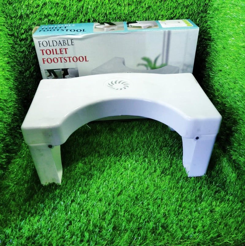 6005A Plastic Non-Slip Folding Toilet Squat Stool - White Color