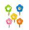 1113 Plastic Self-Adhesive Flower Shape Hooks (Pack of 5) - Opencho