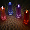 6244 Big Simple Candles for Home Decoration, Crystal Candle Lights (Multicolor) 