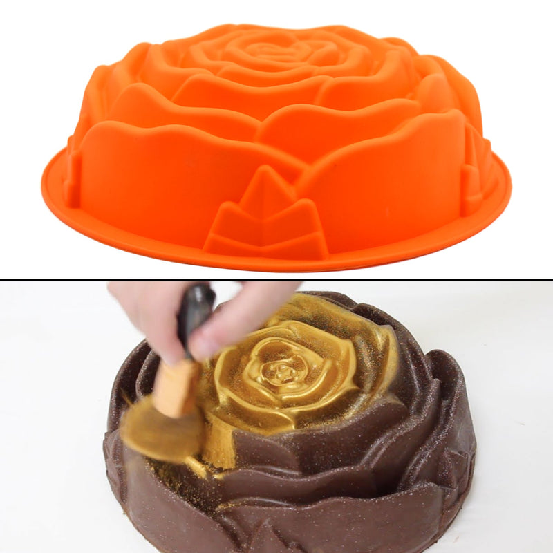 4764 Silicone Mould Valentine's Day Rose Silicone Cake Baking Mould for Dessert Chocolate