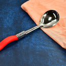2939 STAINLESS STEEL BLASTING SPOON WITH PLASTIC HANDLE. 