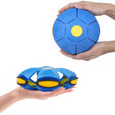 8039A Flying Soccer Magic Ball Frisbee Deformation UFO Football Flat Throw Disc with 6 LED Light