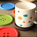 2148  Button Coasters Coffee Mat Pads Place Mat Holder Tea Cup Cushion