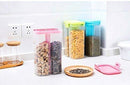 2146 Plastic 2 Sections Air Tight Transparent Food Grain Cereal Storage Container (2000ml) (With Box)