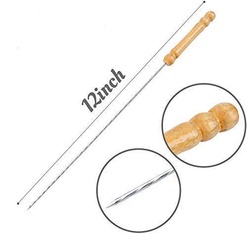 2224 BBQ Tandoor Skewers Grill Sticks for Barbecue (Pack of 12) - DeoDap