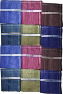 594 Men's Cotton Handkerchief (Multicolor, 12 pcs)