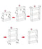 2173 Multipurpose 3 Layer Slim Side Space Saving Storage Organizer Rack Shelf