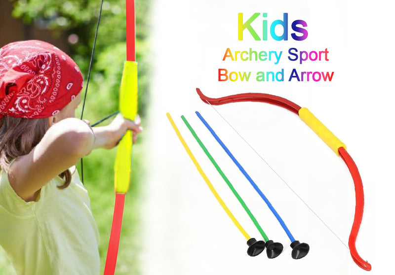 4621 Kids Archery Sport Bow and Arrow Toy Set with Quiver to Hold Arrows - DeoDap