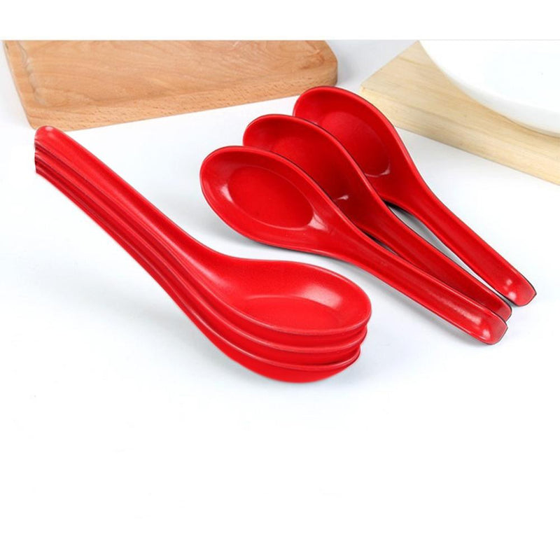 2393 Microwave Safe, Unbreakable, Colorful Soup/Dessert Spoons, Food Grade Set of 6 Pcs, - 