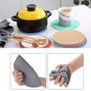 4690 Silicone Anti Slip Food Grade Round Coasters Trivets Mat Pads