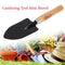 Gardening Tools - Flover Cutter & Garden Tool Wooden Handle (3pcs-Hand Cultivator, Small Trowel, Garden Fork)