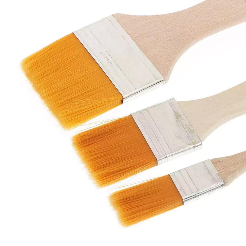 1117 Artistic Flat Painting Brush - Set of 3 - DeoDap