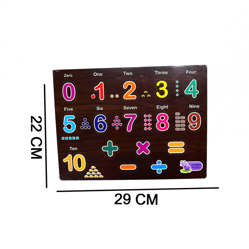 3494 Wooden Counting Number Montessori Educational Pre-School Puzzle Toy for Kids Amd-