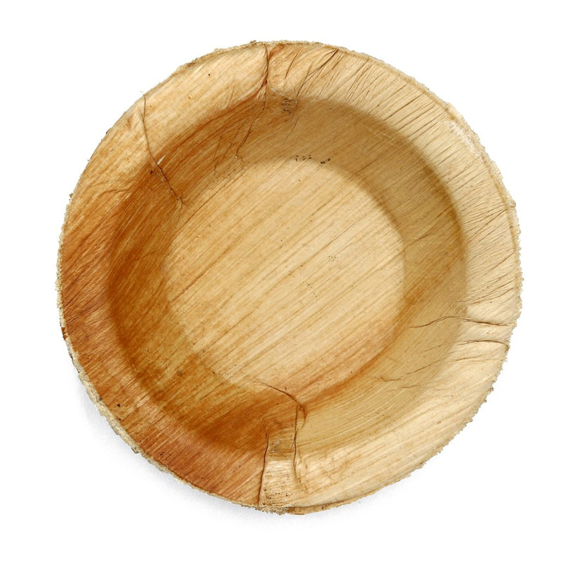 3213 Disposable Round Shape Eco-friendly Areca Palm Leaf Bowl (5x5 inch) (pack of 25) - 