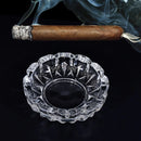 4066 paricutin Glass Crystal Quality Cigar Cigarette Ashtray Round Tabletop for Home Office Indoor Outdoor Home Decor 