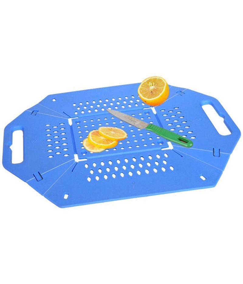 704 -3 in 1 Fruit & Vegetable Chopping Board Wash Folding Basket