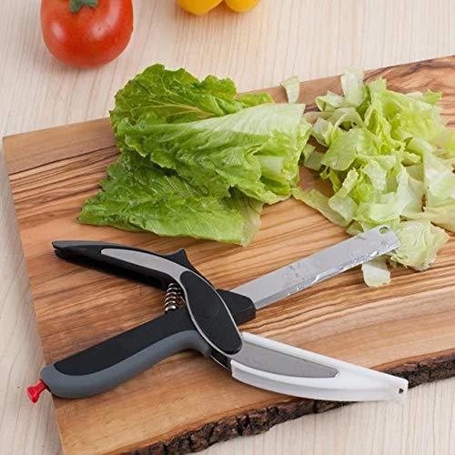 0073 Stainless Steel 4 in 1 Clever Cutter, Black