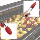 2985 Kitchen Baking BBQ Heat Resistant Cooking Food Clip with Silicone Tips Tongs , Pack of 1 