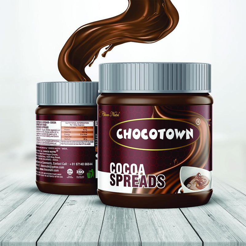 Chocotown Chocolate Spreads - Cocoa Spreads and Milk Spreadss- 350 gm