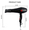 386 2000 Watts Professional Hair Dryer 2800 (Black)