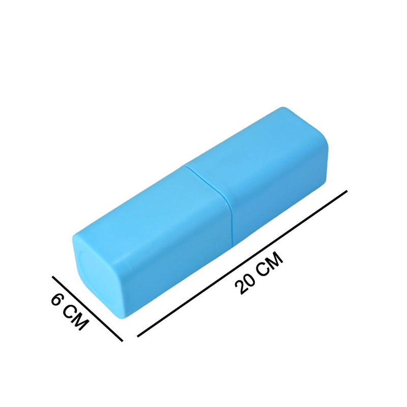 4991 Blue Square Shape Capsule Travel Toothbrush Toothpaste Case Holder Portable Toothbrush Storage Plastic Toothbrush Holder. 