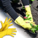 0662 - Reusable Rubber Hand Gloves (Yellow 2 tone) - 1Pair