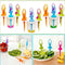 2046 Dancing Doll Fruit Fork Cutlery Set with Stand Set of 6 