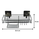 9009 3 in 1 Shower Shelf Rack for storing and holding various household stuffs and items etc.