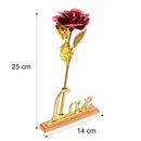 4809 24k Gold Rose,Gold Foil Plated Rose with LOVE Stand and Gift Box for Anniversary,Birthday,Wedding,Thanks giving  