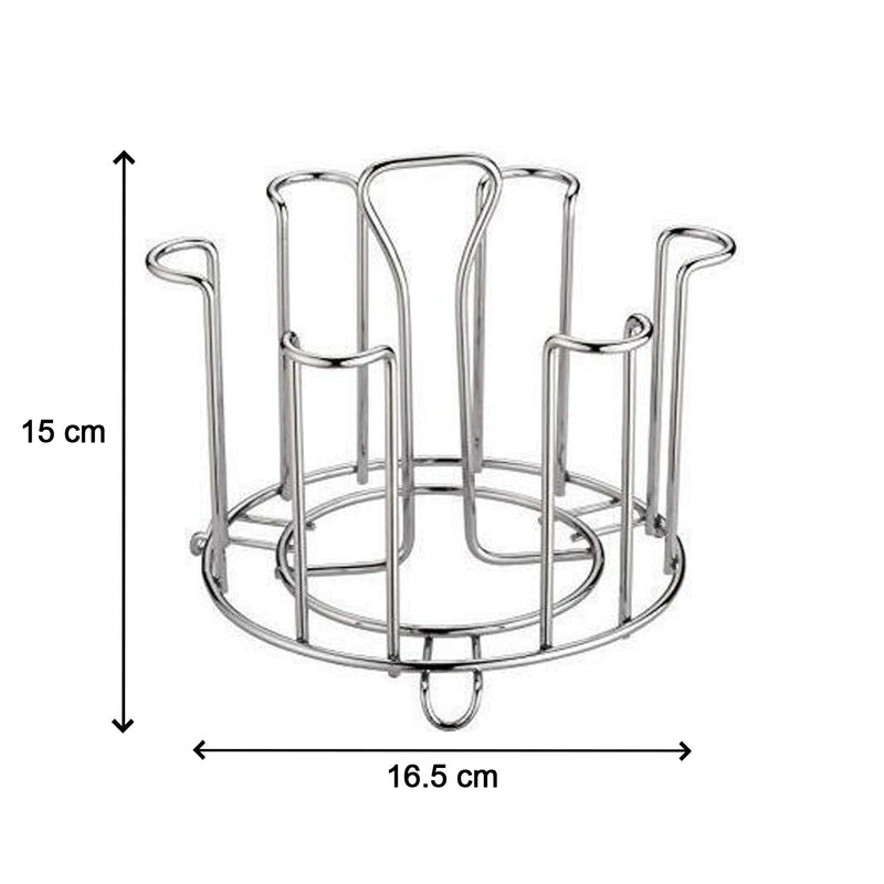 2741 SS Round Glass Stand used for holding sensitive glasses and all present in all kinds of kitchens of official and household places etc. (Moq :-2) 