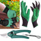 Opencho Gardening Tools - Garden Gloves with Claws for Digging and Planting, 1 Pair Ergonomic Grip, Incredibly Sharp Secateurs