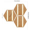 1140 Hexagonal Wall Mount Modern Art for Home Decoration (Set of 3)