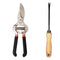 Garden Combo - Garden Shears Pruners Scissor (8-inch) & Hand Weeder Straight