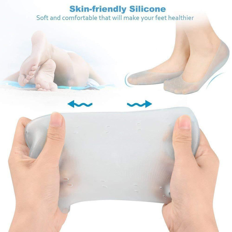 1352 Anti Crack silicone Gel Foot Protector Moisturizing Socks - DeoDap