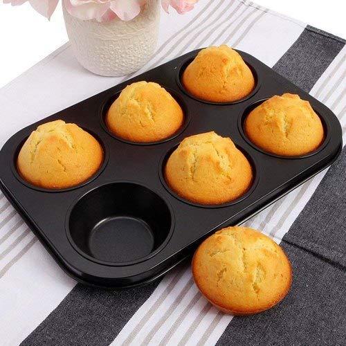 2210 Non-Stick Reusable Cupcake Baking Slot Tray for 6 Muffin Cup - Opencho