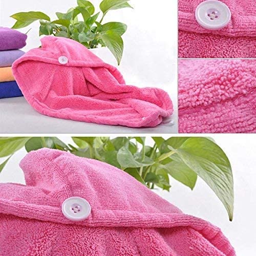 1408 Quick Turban Hair-Drying Absorbent Microfiber Towel/Dry Shower Caps (1 Pc) - 