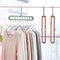 1553 Anti-Skid Plastic 9-Holes Magic Wardrobe Folding Hangers - DeoDap