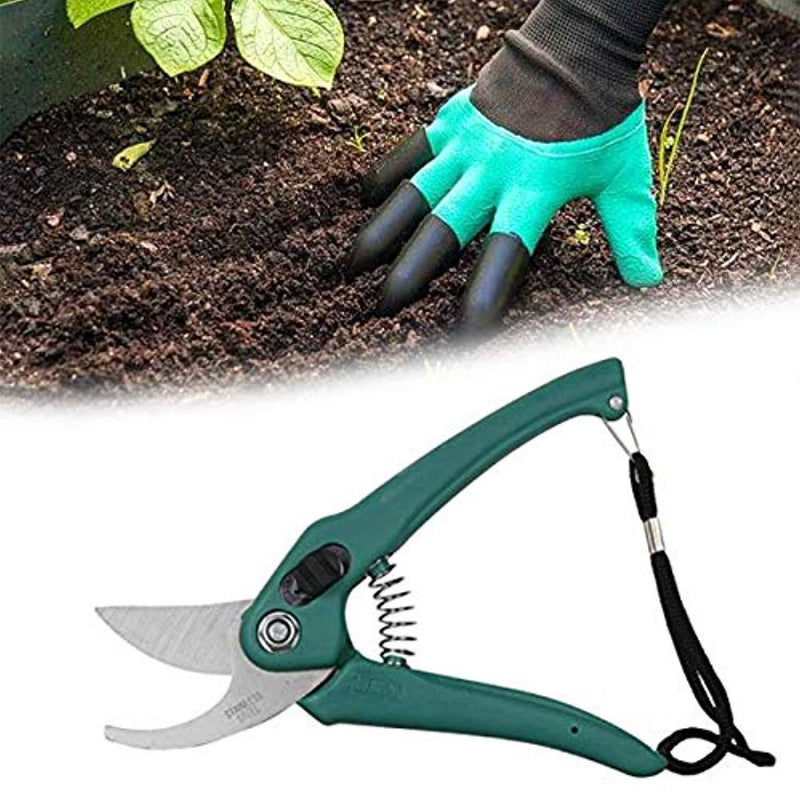 Opencho Gardening Tools - Garden Gloves with Claws for Digging and Planting, 1 Pair Ergonomic Grip, Incredibly Sharp Secateurs