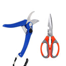 Gardening Combo - Flower Cutter (Hedge Shears) & Household/Garden Scissor