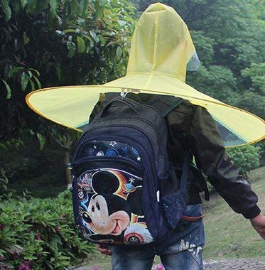 1435 Foldable Waterproof Hands Free Rain Head Wearing Umbrella Cap - 