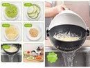 2161 10 in 1 Multifunctional Vegetable Fruits Cutter/Slicer Shredder with Rotating Drain Basket - 