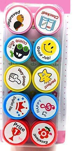 1085 Motivation Stamps Pencil Top for Students, Kids (10Pack) - DeoDap