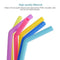 Food Grade Silicone Straws(4pc), Stainless Steel Straws(4pc) & Straw Cleaning Brush(2pc)