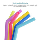 Food Grade Silicone Straws(4pc) & Straw Cleaning Brush(1pc)