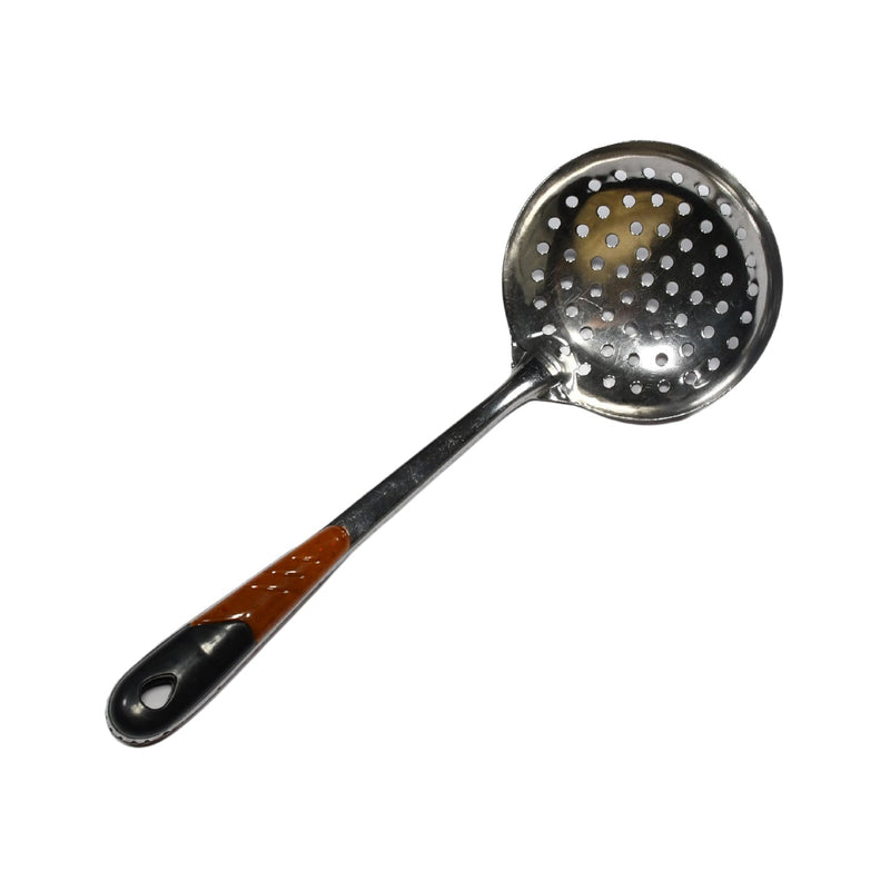 7001 Kitchen Stainless Steel Best Skimmer Slotted Spoon-Cooking Utensils with Heat Resistant Plastic Handle 