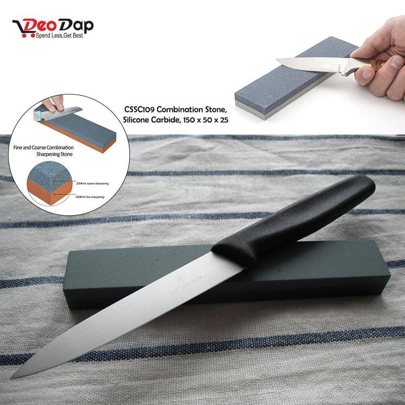 0424 Silicone Carbide Combination Stone Knife Sharpener for Both Knives and Tools