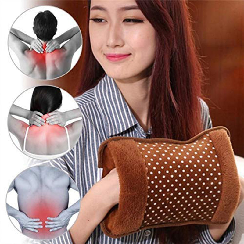 6638 Electric hot water bag with Fur Velvet heating bag, hot water bag, Heating Pad, Heat Pouch Hot Water Bag (Multi Design) 