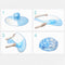 1434 Rain Hats for Kids Umbrella for Hands free Rain Protection Waterproof Rainy Caps (Multicolor) - 