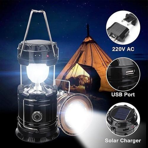 0874 Rechargeable Camping Lantern LED Solar Emergency Light Bulb
