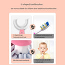 4001 U-Shaped Toothbrush for Kids, 2-6 Years Kids Baby Infant Toothbrush, Food Grade Ultra Soft Silicone Brush Head. 